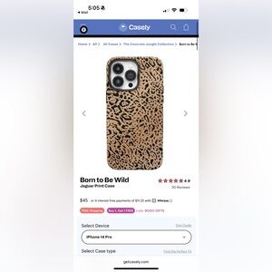 Casely Leopard Print Phone Case for iPhone 14 Pro